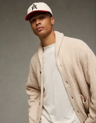 Cardigan châle en tricot épais AE