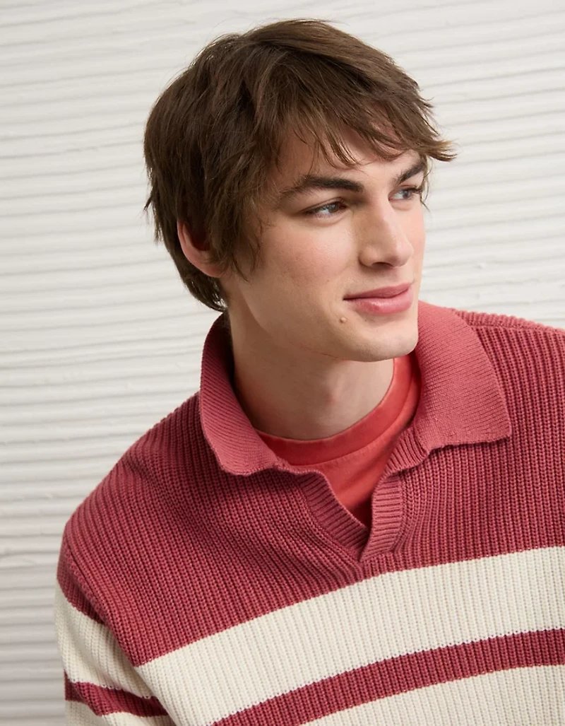 AE Chest Stripe Rugby Sweater