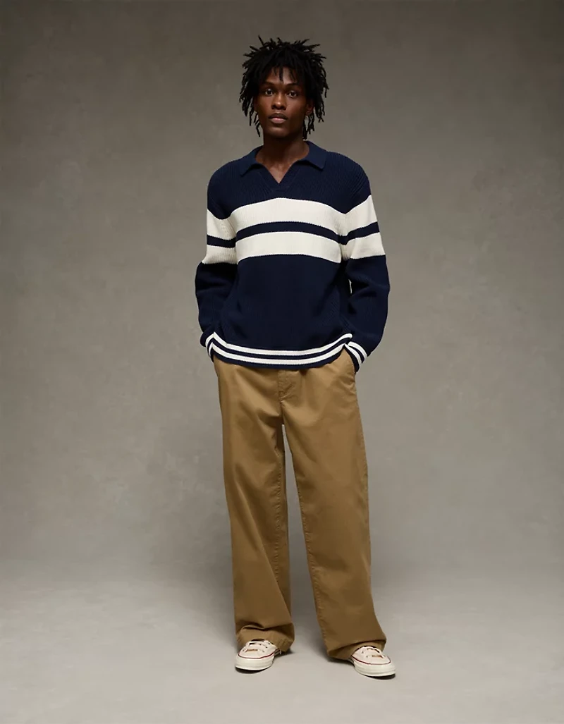 AE Chest Stripe Rugby Sweater