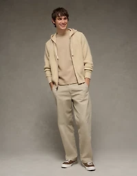 AE Zip-Up Shaker Stitch Sweater Hoodie