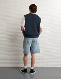 AE Garment-Washed Shaker Stitch Sweater Vest