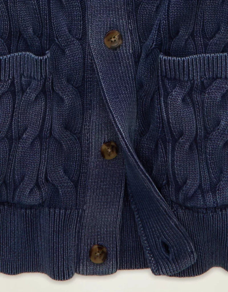 AE Chunky Knit Shawl Cardigan