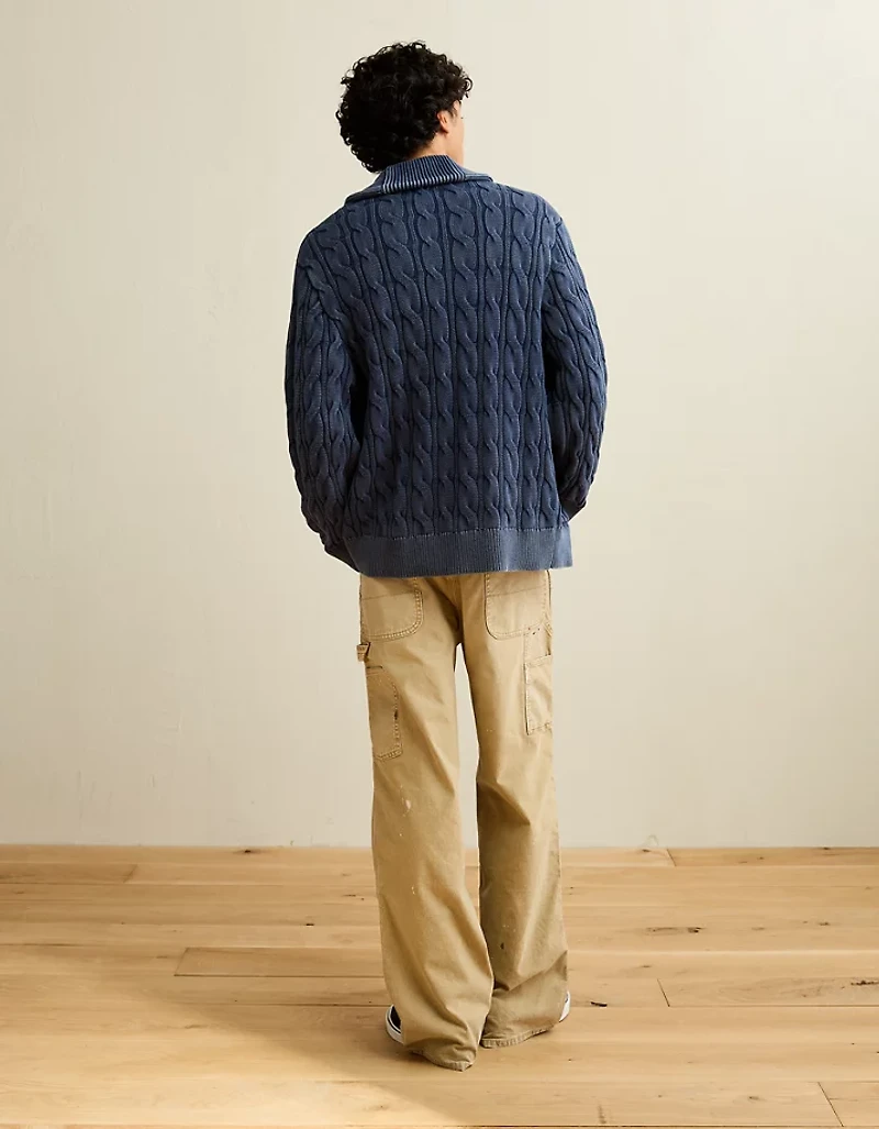 AE Chunky Knit Shawl Cardigan