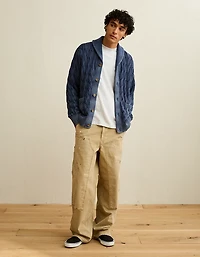 AE Chunky Knit Shawl Cardigan