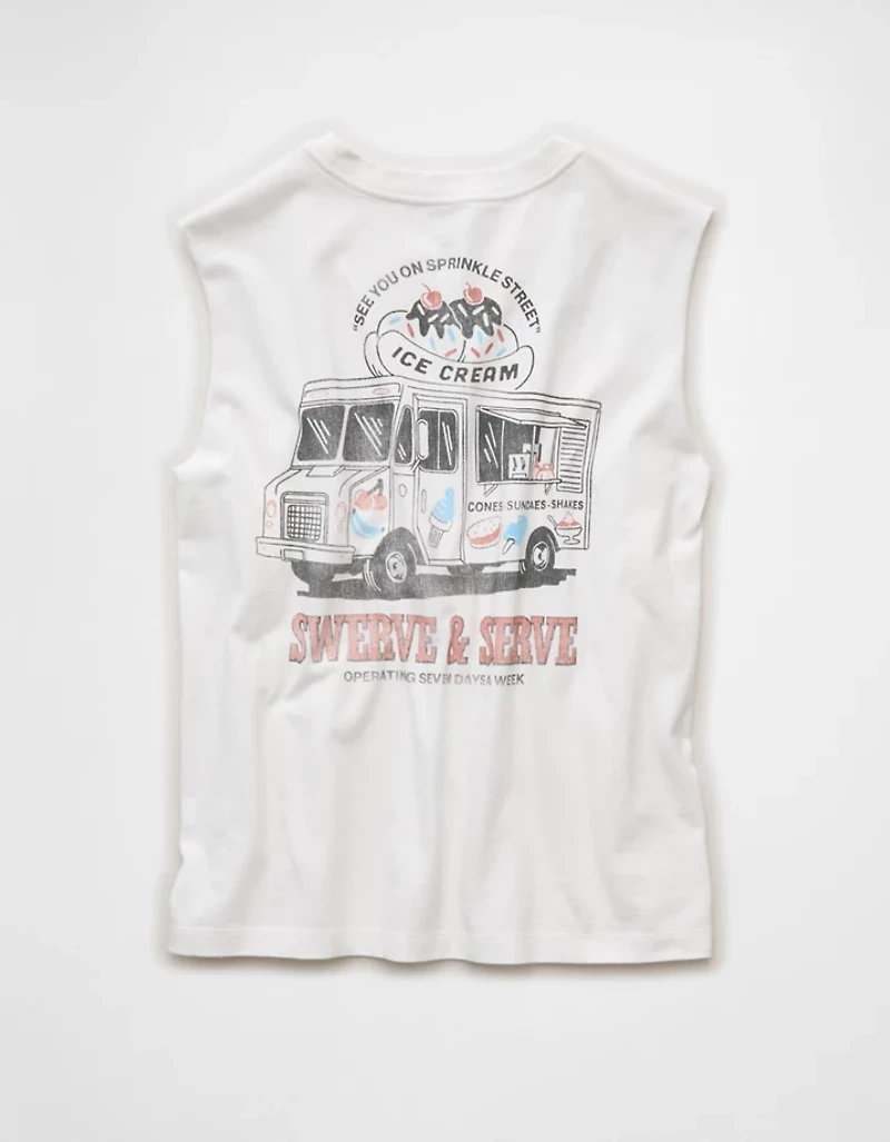 AE Boxy Destination Graphic Muscle Tank Top