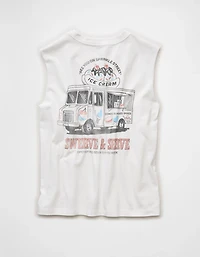 AE Boxy Destination Graphic Muscle Tank Top