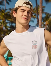 AE Boxy Destination Graphic Muscle Tank Top