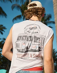 AE Boxy Destination Graphic Muscle Tank Top