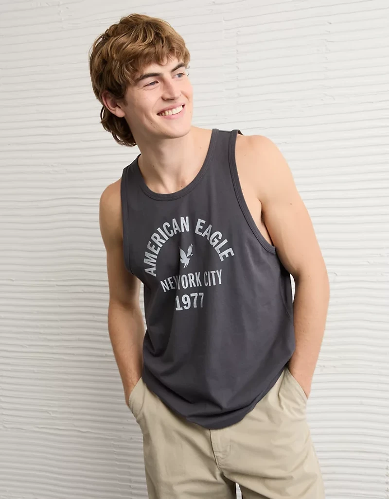 AE Standard Fit Lightweight Logo Graphic Tank Top
