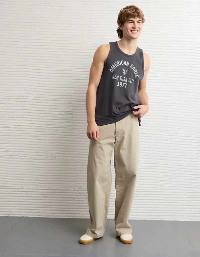 AE Standard Fit Lightweight Logo Graphic Tank Top