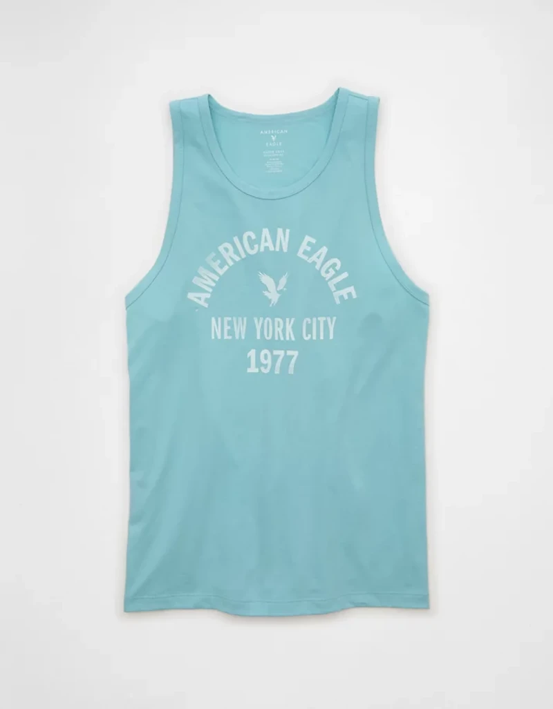 AE Standard Fit Lightweight Logo Graphic Tank Top