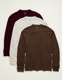 AE Standard Fit Lived-In Long-Sleeve T-Shirt 3-Pack