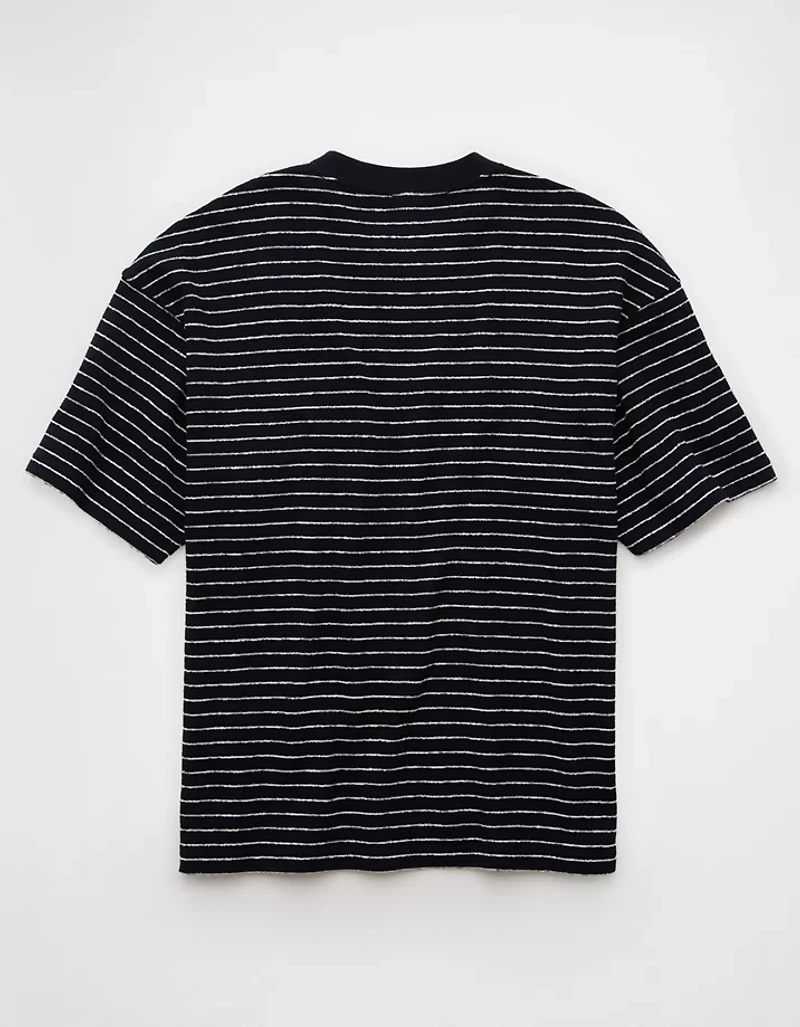 AE Boxy Textured Striped T-Shirt
