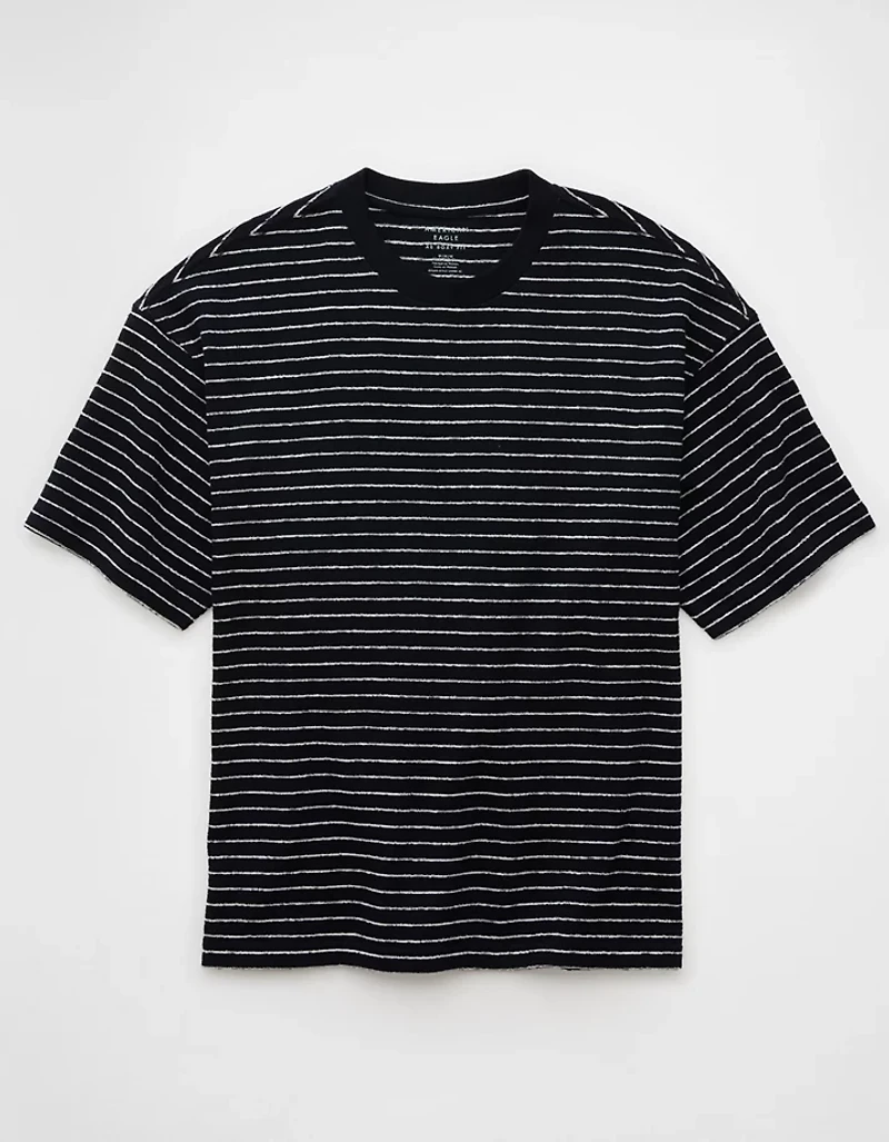 AE Boxy Textured Striped T-Shirt