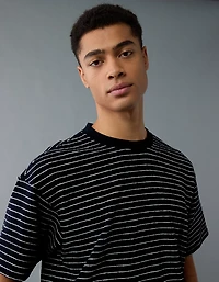 AE Boxy Textured Striped T-Shirt
