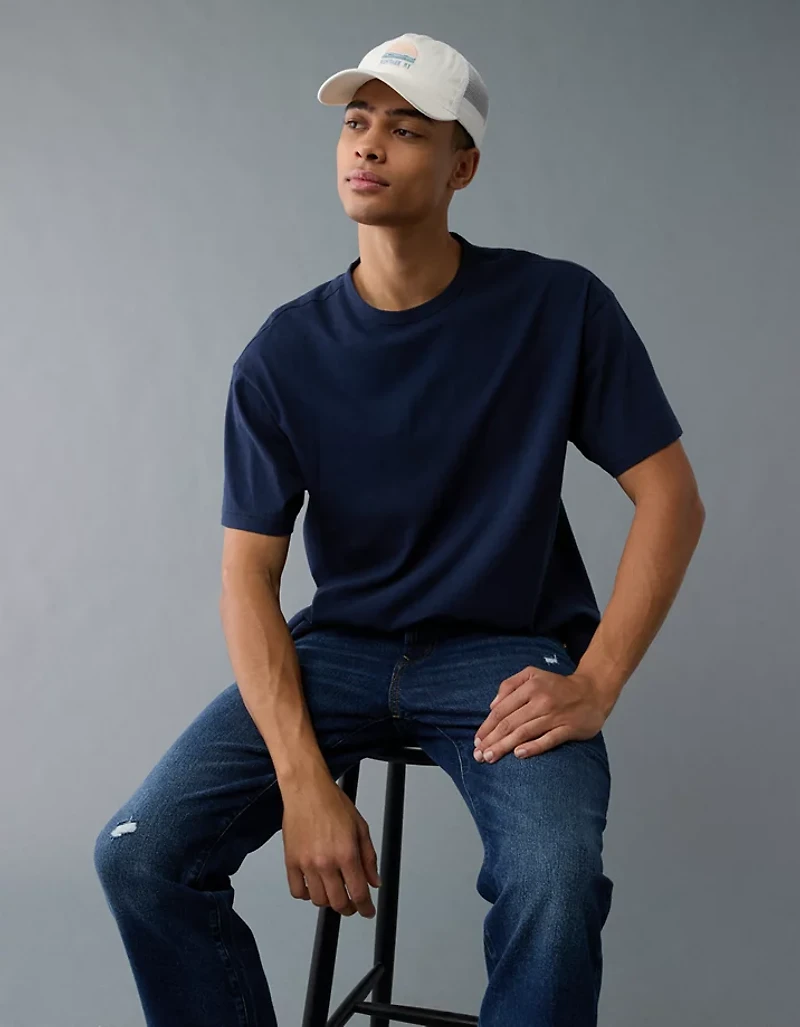 AE Boxy Linen-Blend T-Shirt