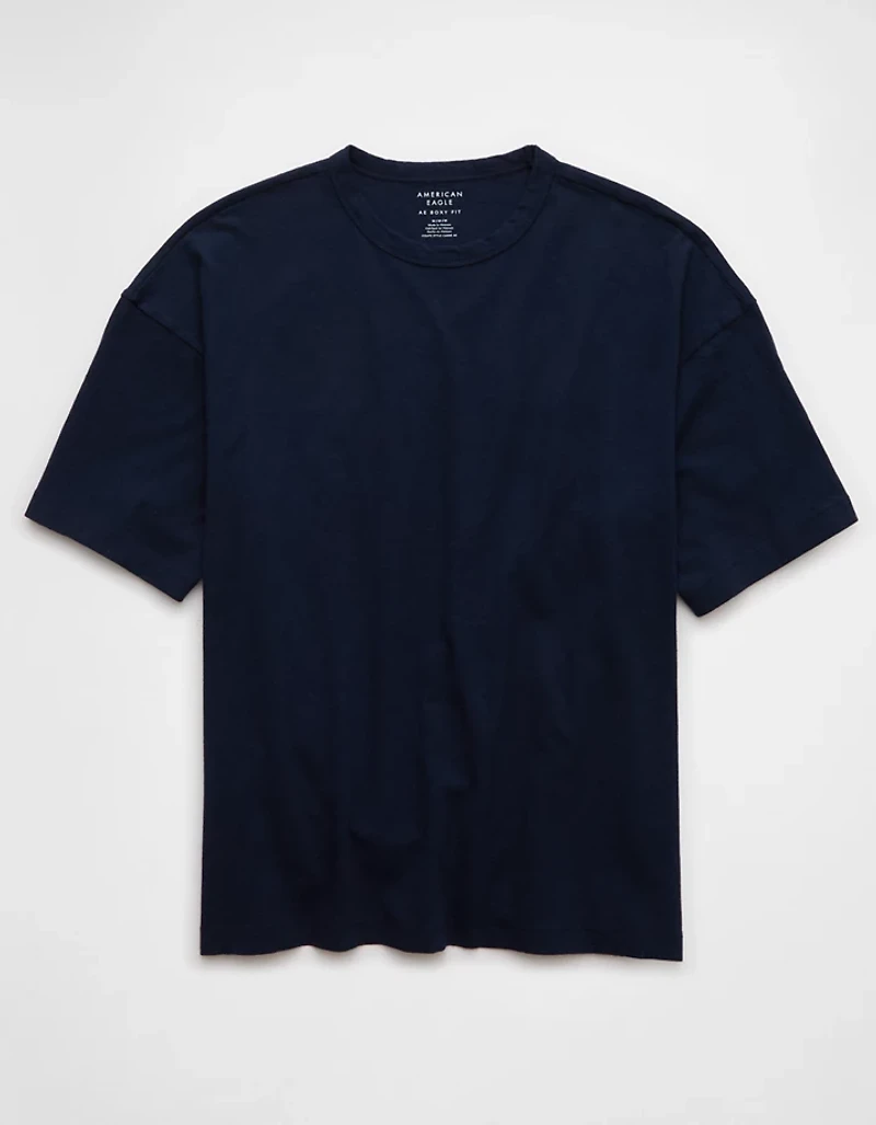 AE Boxy Linen-Blend T-Shirt