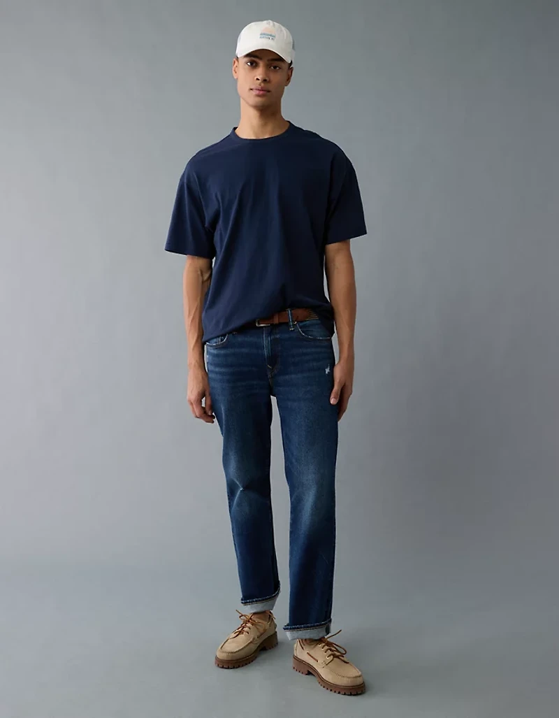 AE Boxy Linen-Blend T-Shirt