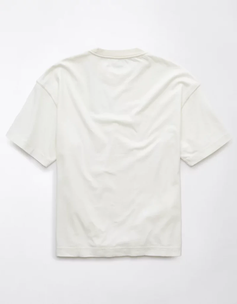 T-shirt en jersey suédé à coupe droite AE