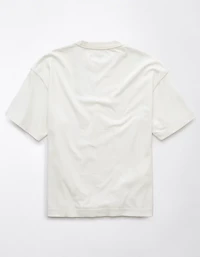 T-shirt en jersey suédé à coupe droite AE