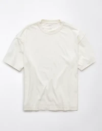 T-shirt en jersey suédé à coupe droite AE