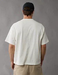 T-shirt en jersey suédé à coupe droite AE