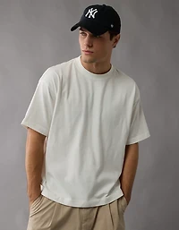 T-shirt en jersey suédé à coupe droite AE