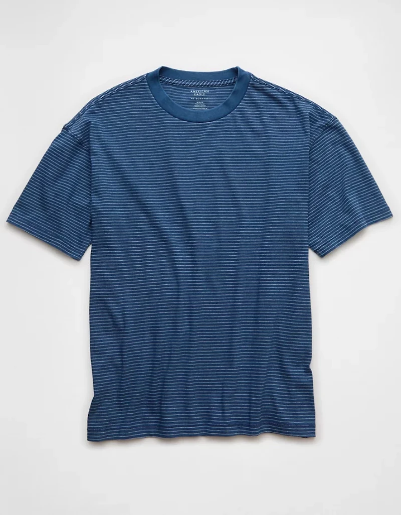 AE Boxy Indigo Striped T-Shirt