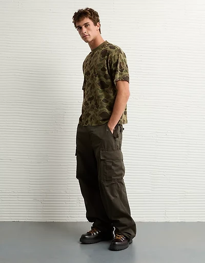 AE Boxy Sueded Camo Jersey T-Shirt