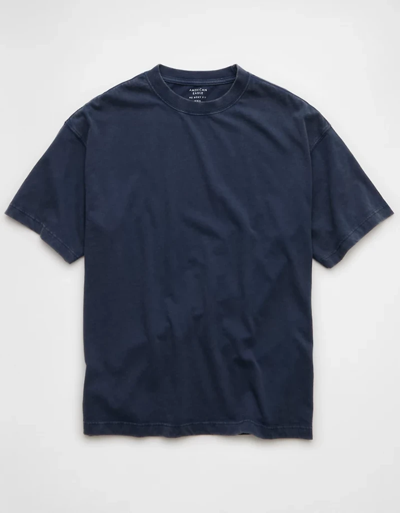 T-shirt en jersey suédé à coupe droite AE