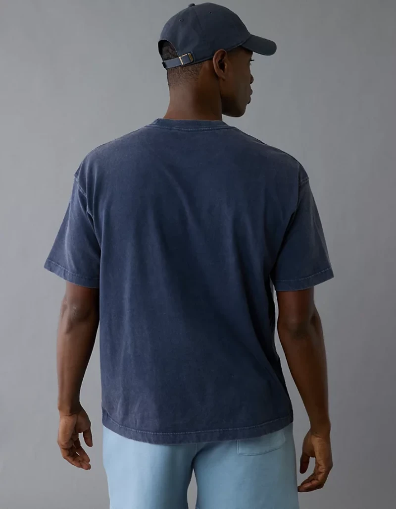 T-shirt en jersey suédé à coupe droite AE