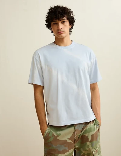 T-shirt en jersey suédé à coupe droite AE
