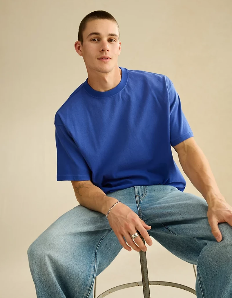 AE Boxy Fit Sueded Jersey T-Shirt