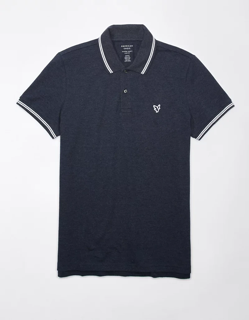 AE Lived-In Slim Fit Pique Polo Shirt