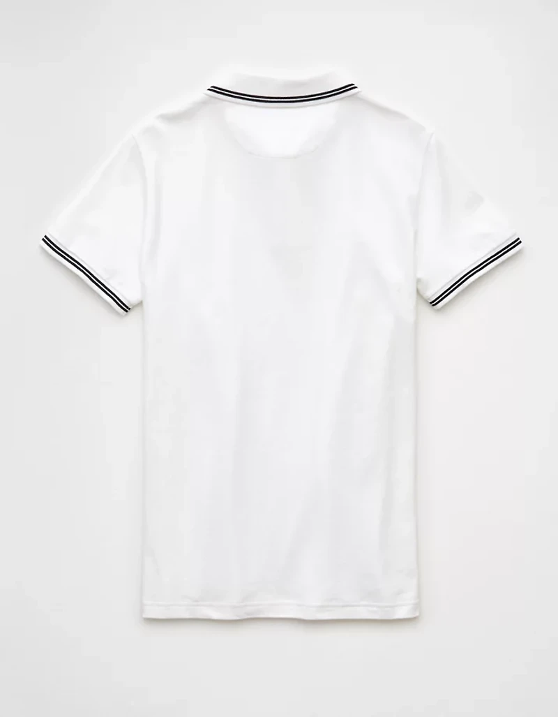 AE Lived-In Stretch Pique Slim Fit Tipped Polo Shirt