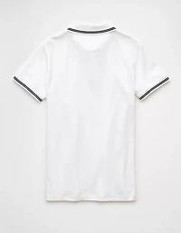AE Lived-In Stretch Pique Slim Fit Tipped Polo Shirt