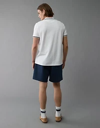 AE Lived-In Stretch Pique Slim Fit Tipped Polo Shirt