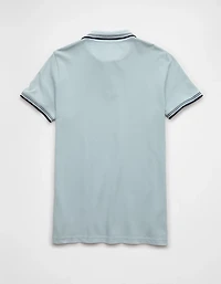AE Lived-In Stretch Pique Slim Fit Tipped Polo Shirt