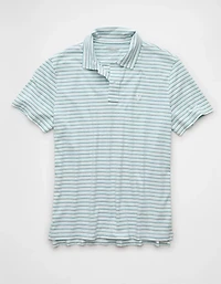 AE 24/7 Club Logo Striped Polo Shirt