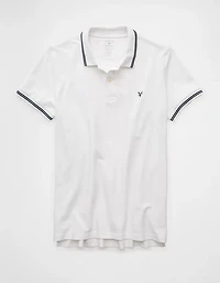 Polo piqué ajusté d’aspect déjà porté AE