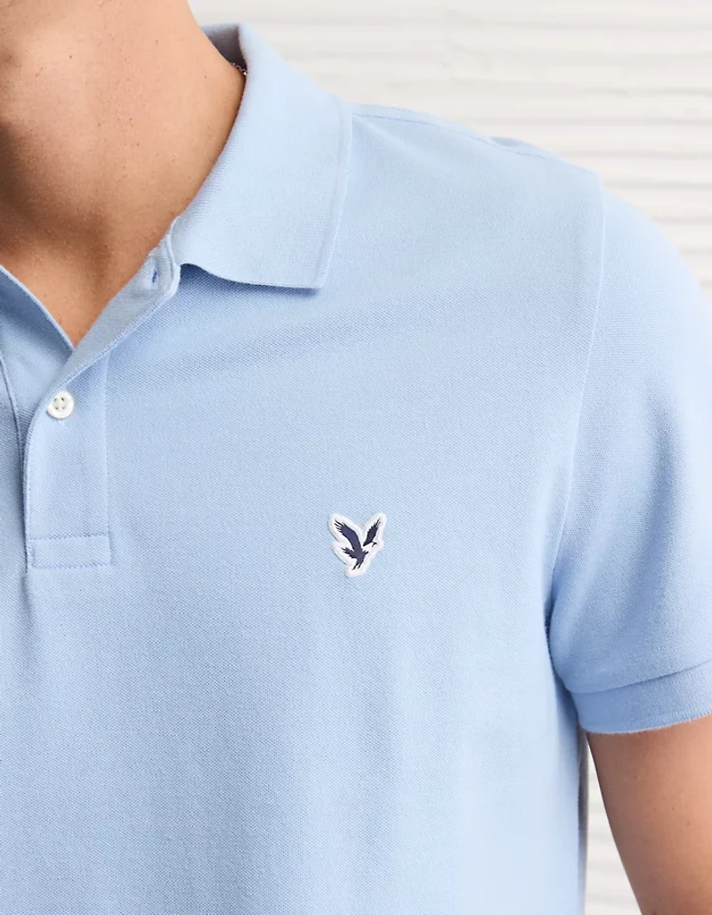 AE Lived-In Slim Fit Pique Polo Shirt
