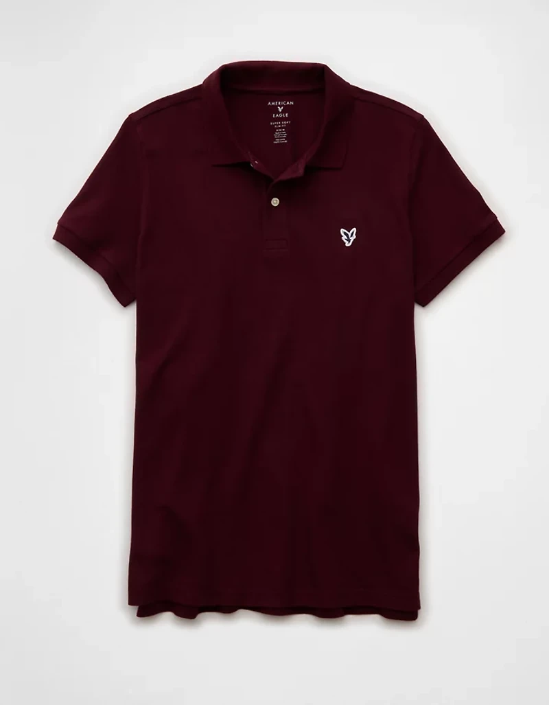 AE Lived-In Slim Fit Pique Polo Shirt