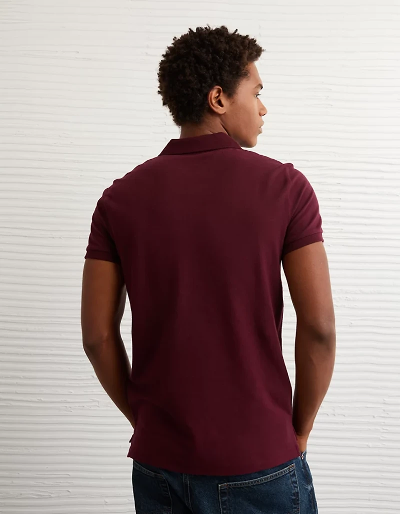AE Lived-In Slim Fit Pique Polo Shirt
