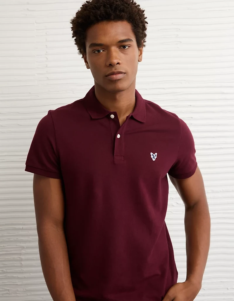 AE Lived-In Slim Fit Pique Polo Shirt