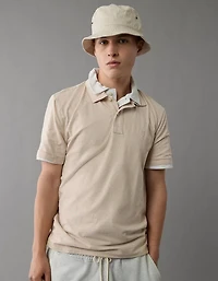AE 24/7 Club Logo Striped Polo Shirt