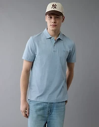 AE 24/7 Club Logo Striped Polo Shirt