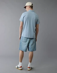 AE 24/7 Club Logo Striped Polo Shirt