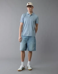 AE 24/7 Club Logo Striped Polo Shirt