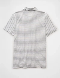 AE 24/7 Club Logo Striped Polo Shirt