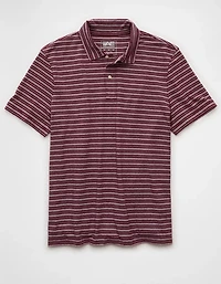 AE 24/7 Club Logo Striped Polo Shirt